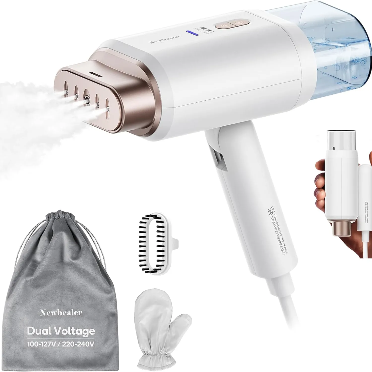 14. Conair Power Steam Dual‑Voltage Travel Steamer