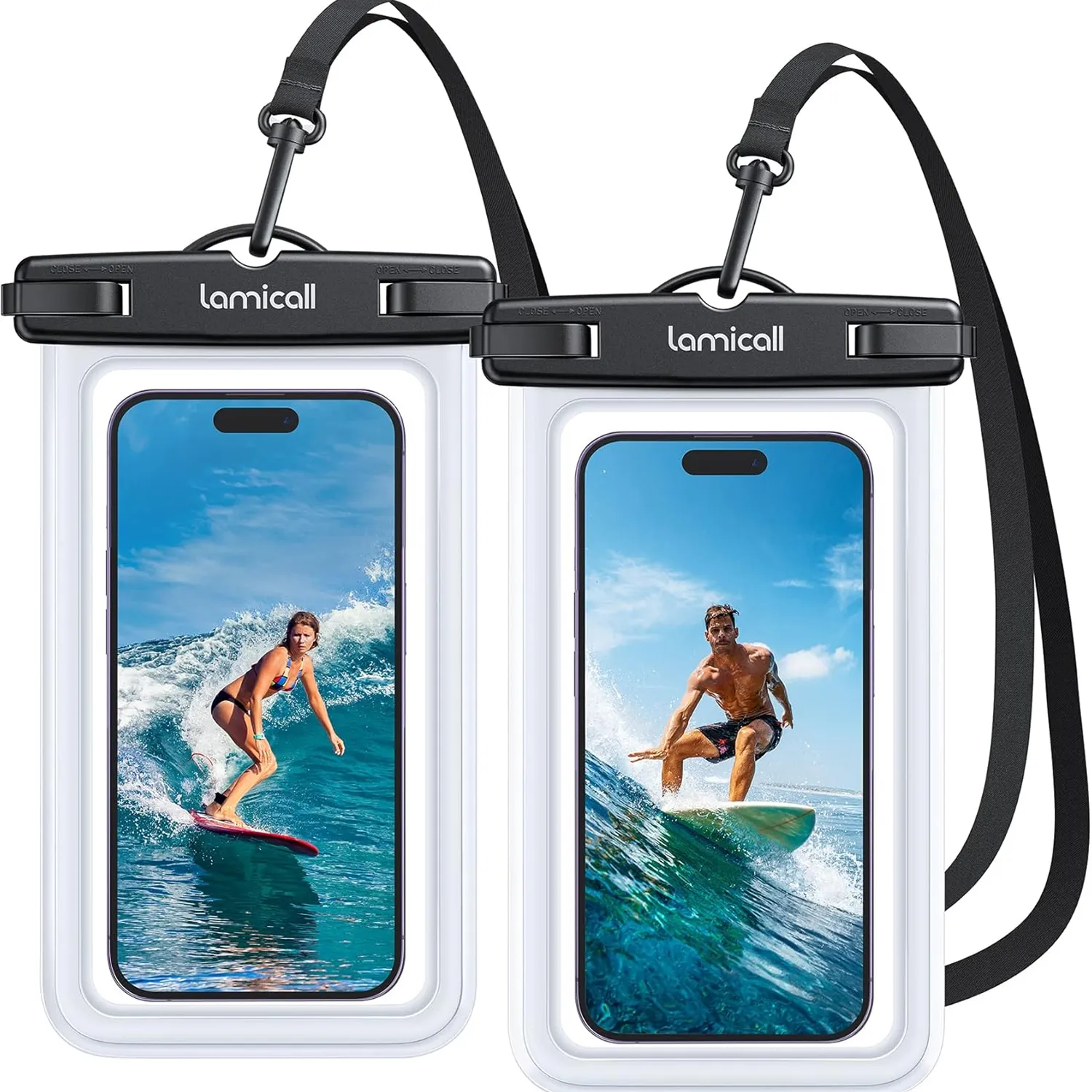 12. JOTO Waterproof Phone Pouch (2-Pack)