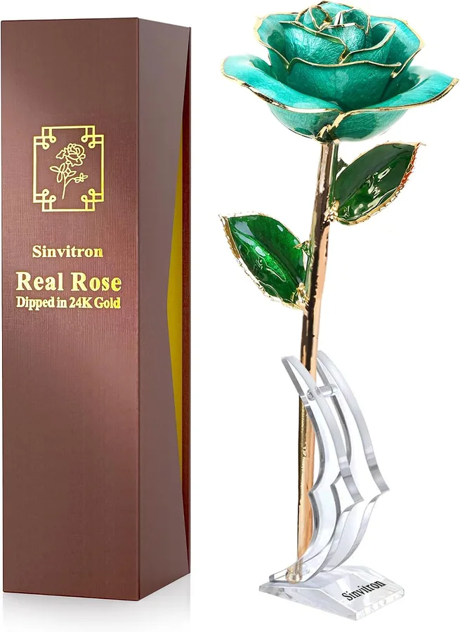 11. Sinvitron 24K Gold Dipped Rose