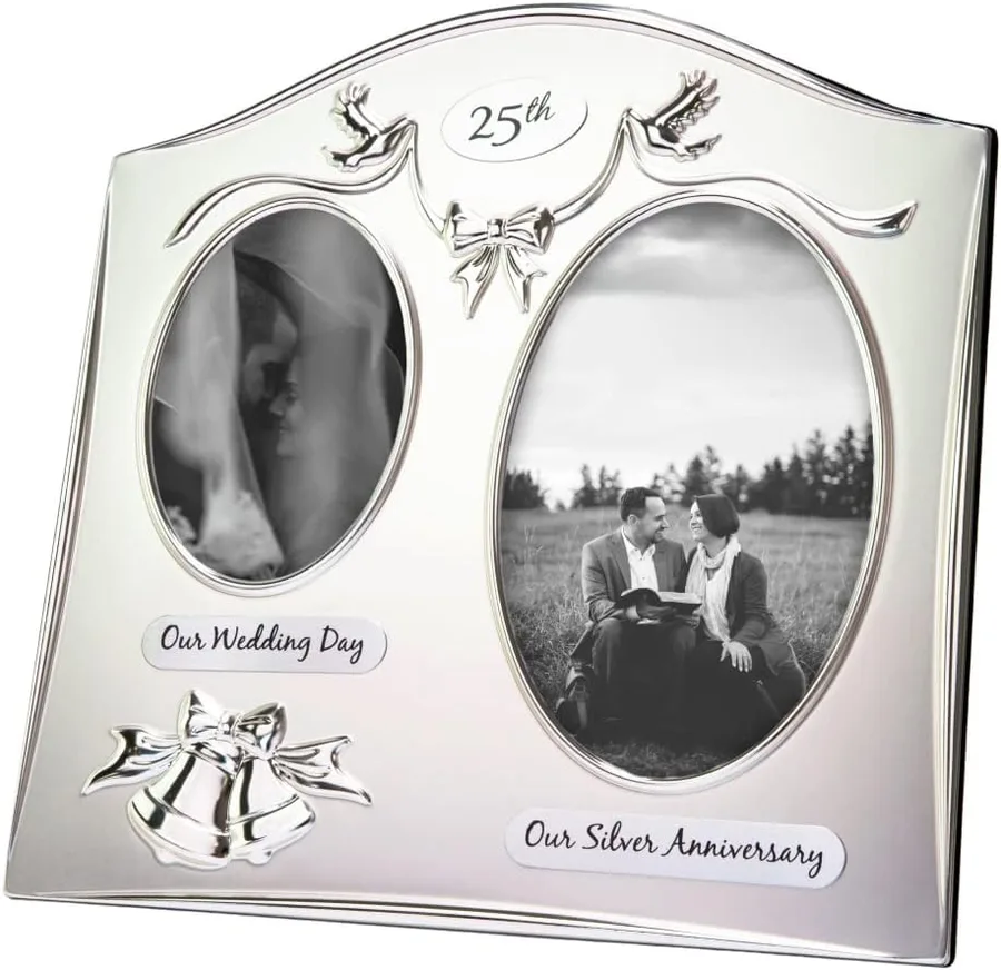 10. Haysom Interiors 25th Anniversary Silver Double Frame