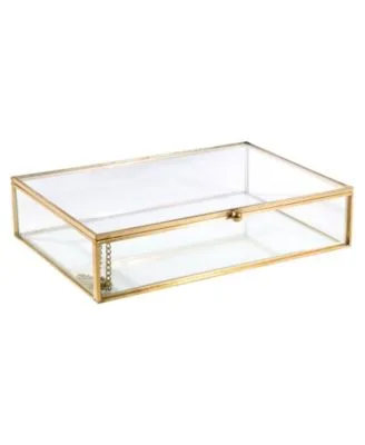 7. Macy's Vintage-Inspired Bridal Keepsake Trinket Box (Glass & Brass)