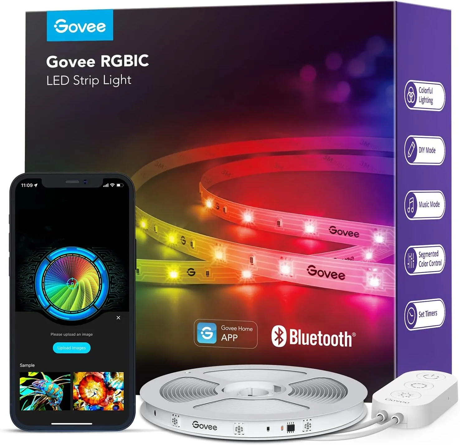 15. Govee RGBIC LED Strip Lights 32.8 ft
