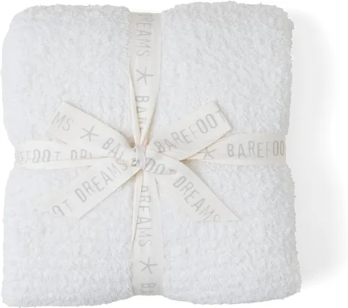 16. Barefoot Dreams CozyChic Throw Blanket (Cream)