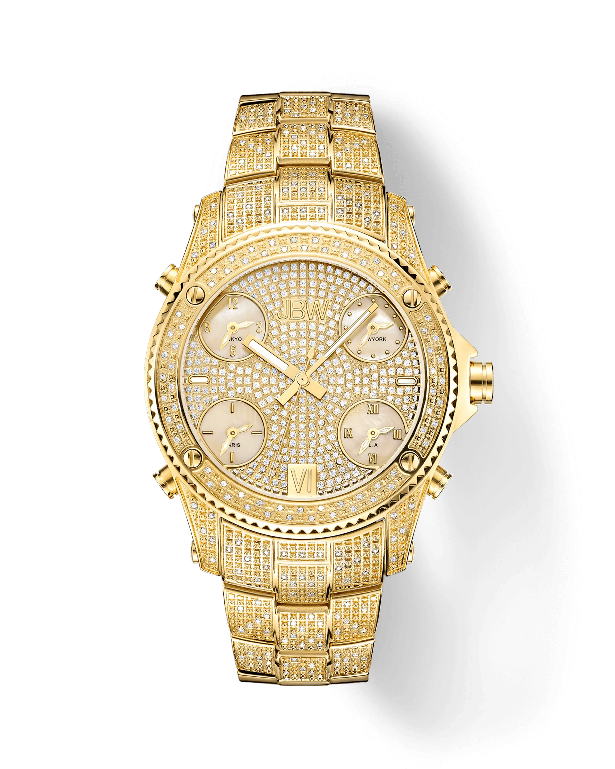 2. JBW Jet Setter Gold Diamond Men's Watch