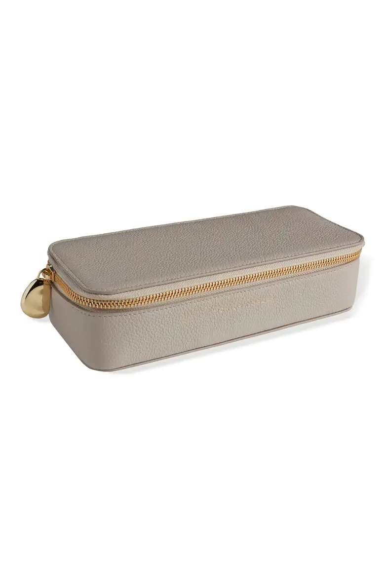 4. Nordstrom Personalized Leather Jewelry Box (Gold Embossed)