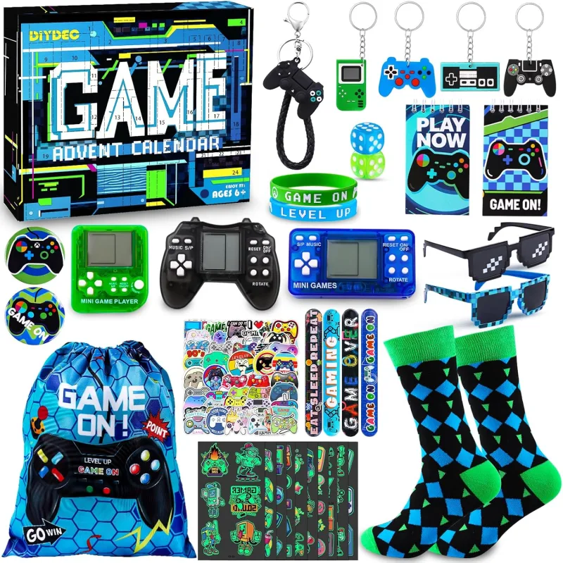 18. DIYDEC Gaming Advent Calendar (Keychains & Party Favors)