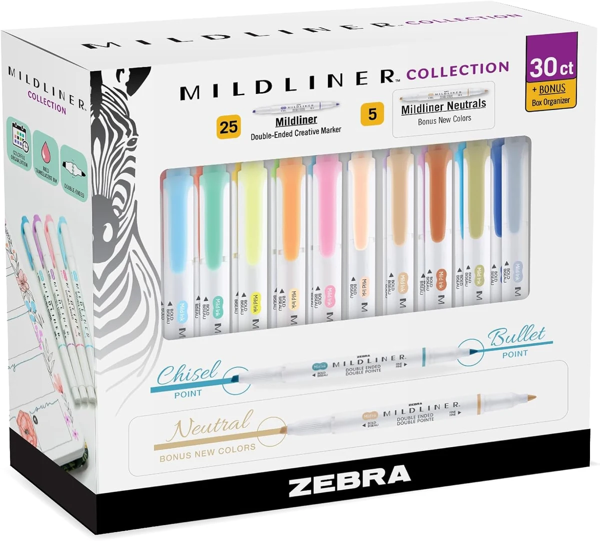Zebra Mildliner Collection (30-Count)