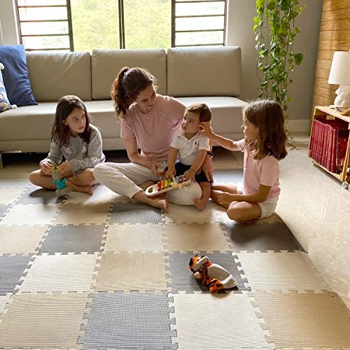 15. ROBOTIME Foam Interlocking Play Mat (baby-safe tiles)