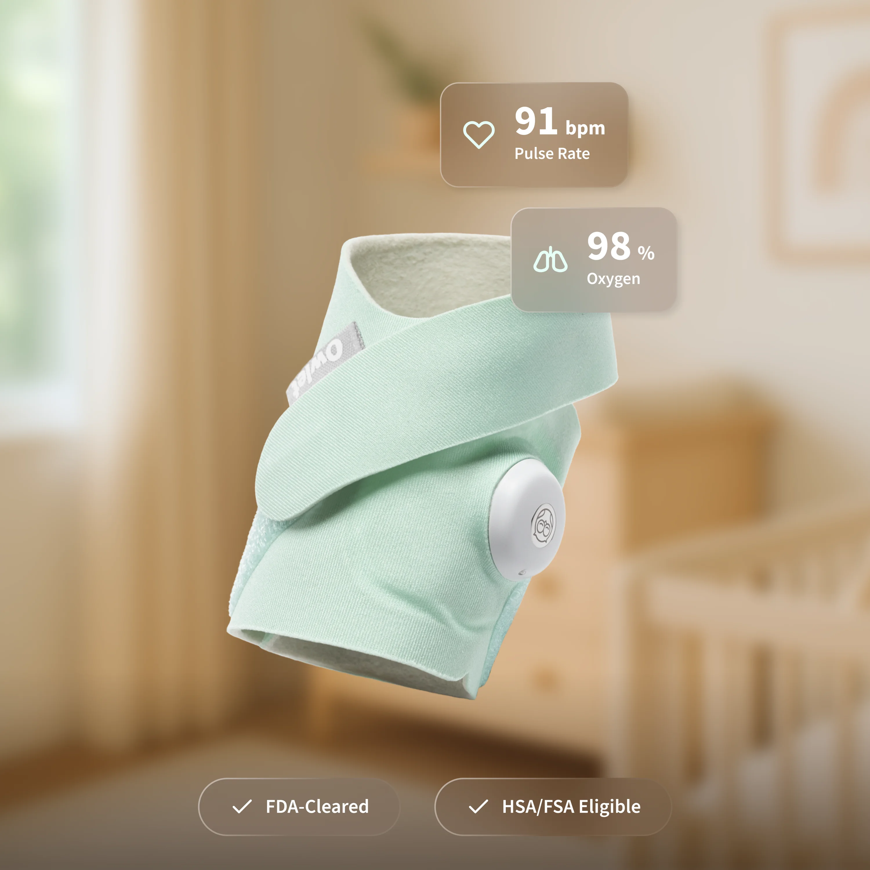 15. Owlet Dream Sock Baby Monitor