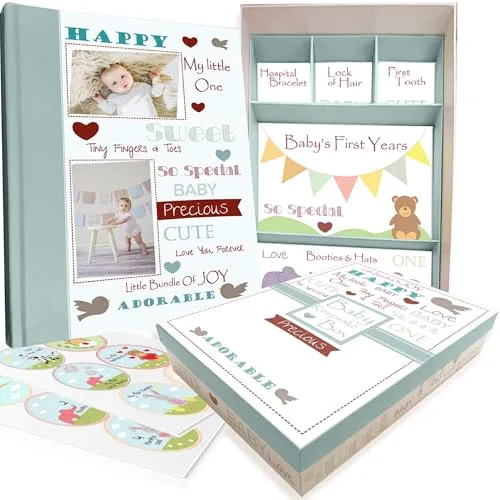 Baby Memory Book with Keepsake Box
