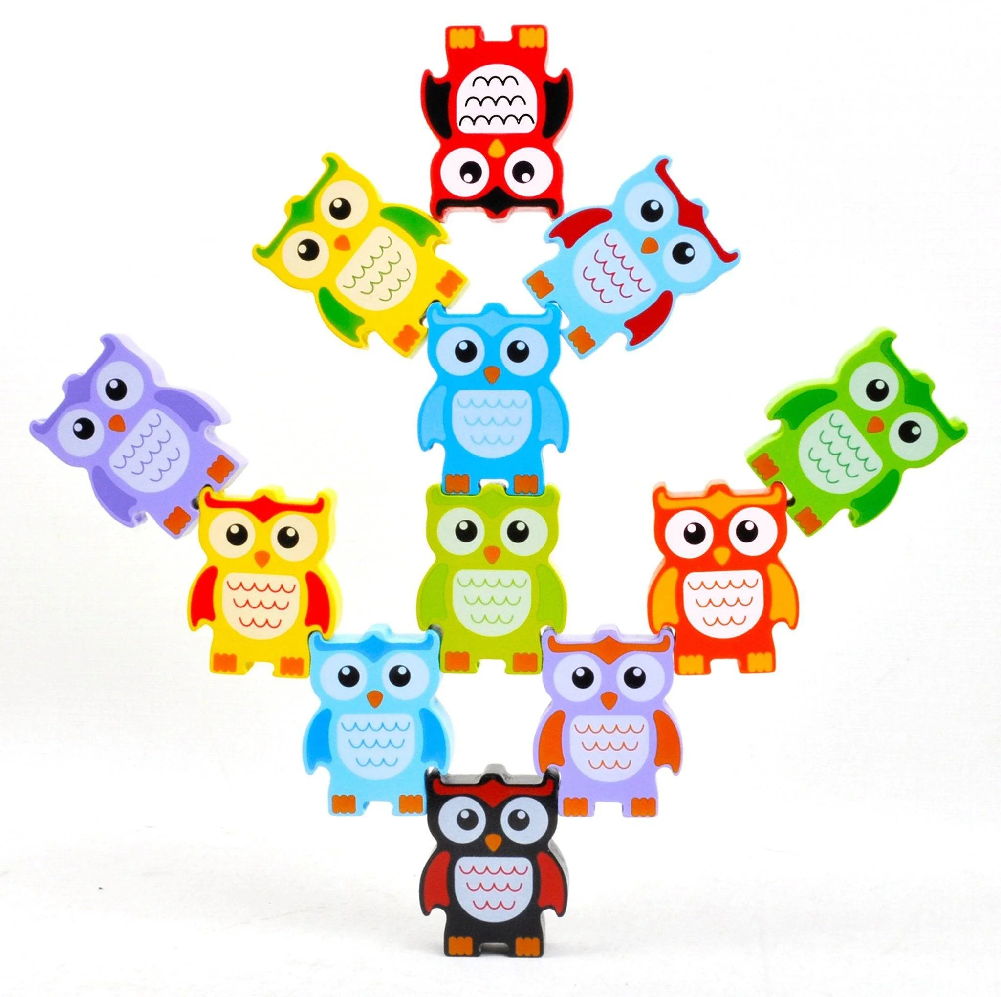 16. Discovery Toys Stacking Owls Wood Balance Challenge