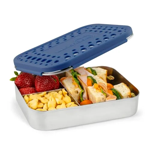 6. LunchBots Trio Stainless Steel Bento Container