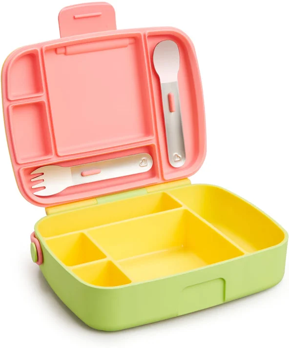 4. Munchkin Lunch Bento Box with Stainless Steel Utensils