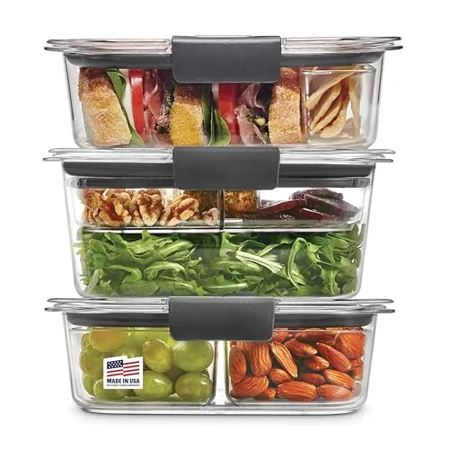 18. Rubbermaid Brilliance Leak‑Proof Meal Prep Container Set (Bento Style)