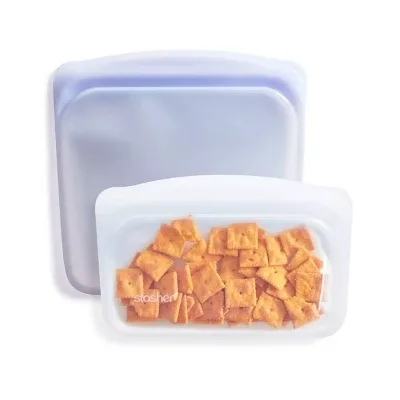 17. Stasher Reusable Silicone Sandwich & Snack Bento Set