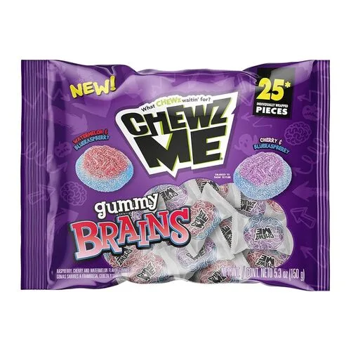 19. ChewzMe Gummy Brains (25-Count Party Favors)