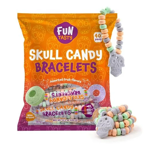22. Funtasty Skull Candy Bracelets (40-Count)