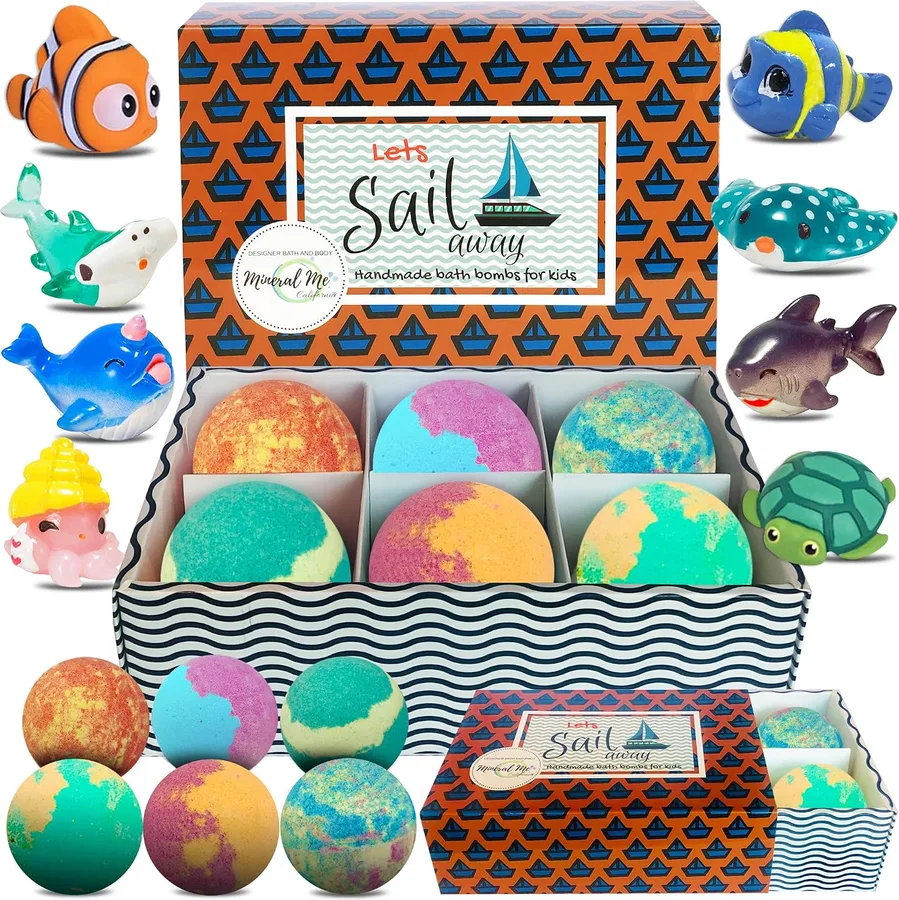 4. Kids Bath Bombs with Surprise Toys Inside (6-Count)