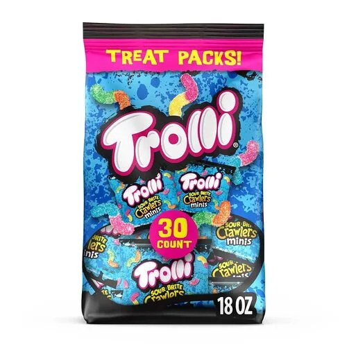 17. Trolli Sour Brite Crawlers Gummy Worms (30-Pack)