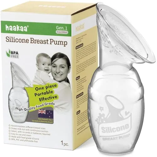 7. Haakaa 4oz Silicone Manual Breast Pump