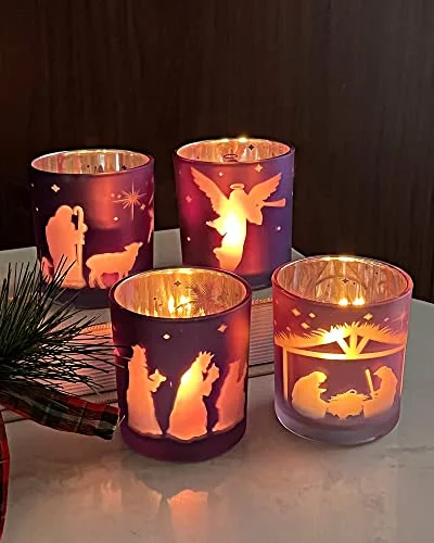 8. Advent Wreath Candle Holder Set (Set of 4)