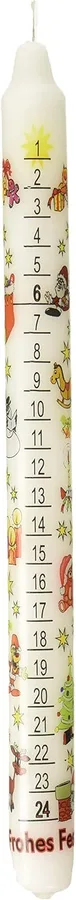 15. German Countdown Advent Candle (Numbered 1–24 Pillar)