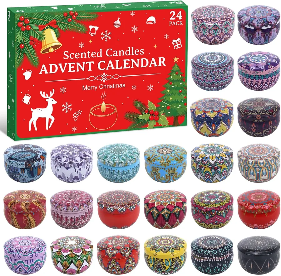 6. 24 Days of Christmas Soy Candle Countdown Calendar