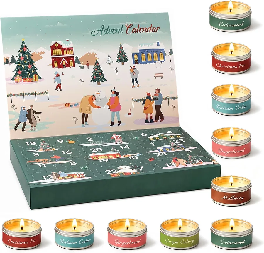 10. 24-Day Scented Tealight Advent Calendar
