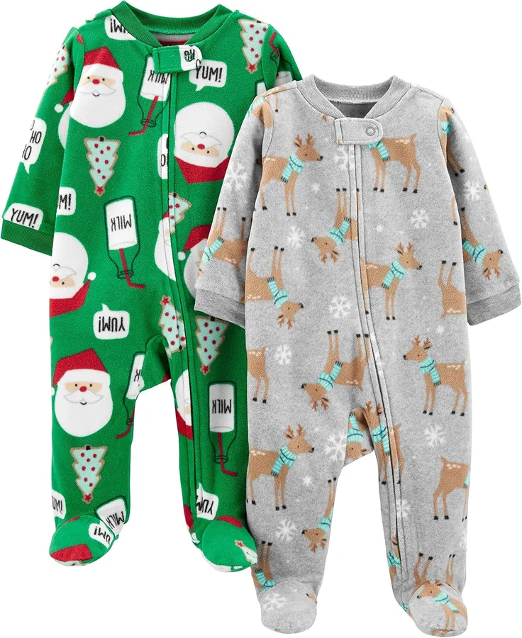 2. Simple Joys by Carter's Baby Fleece Sleep & Play 2-Pack