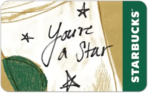 15. Starbucks Gift Card (Physical or eGift)