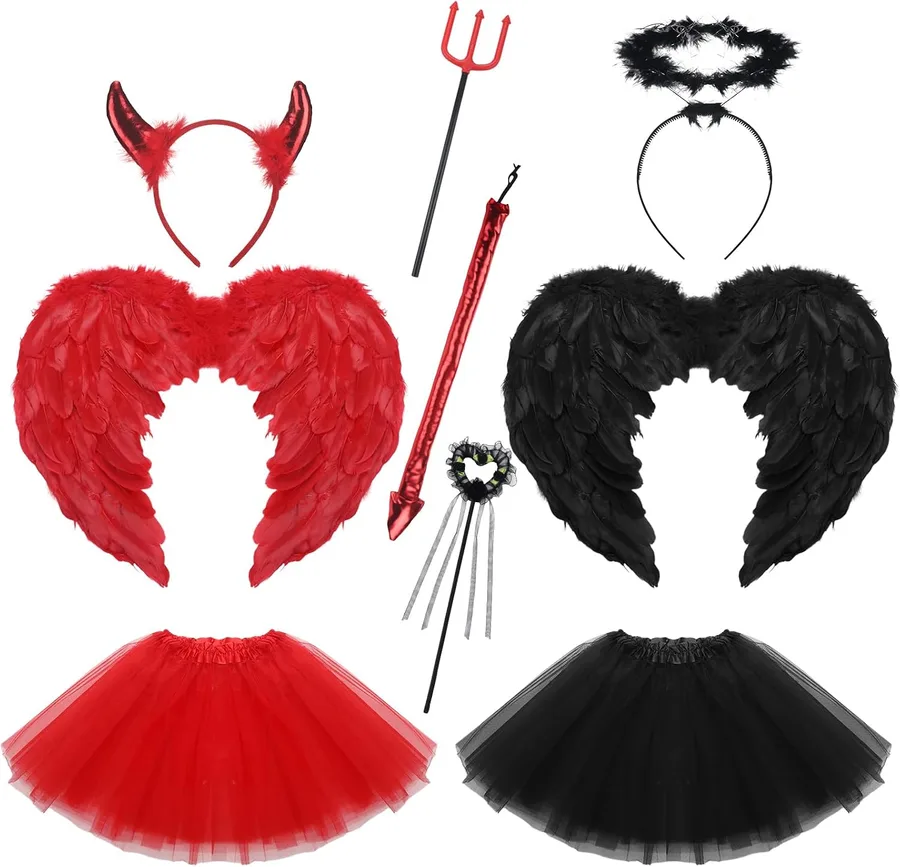 18. Xtinmee Angel and Devil 2-Set Costume Kit