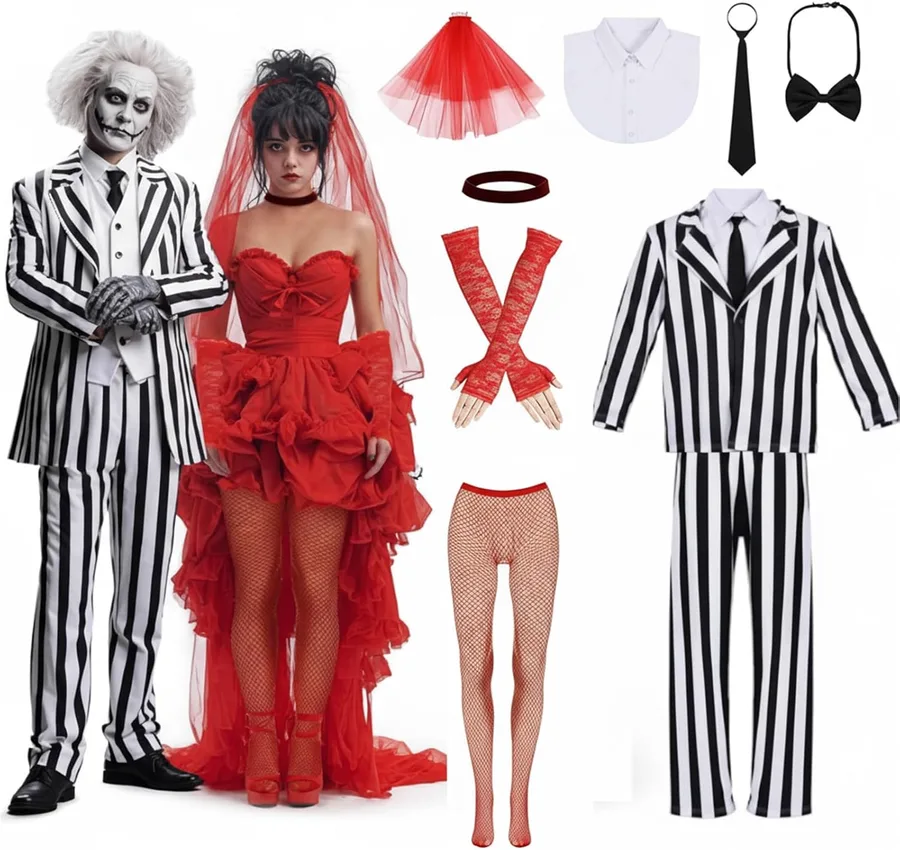 8. JenPen 9-Piece Beetlejuice and Lydia Couple Set