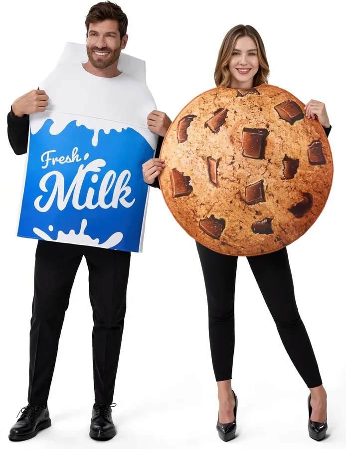 12. Spooktacular Creations Cookie and Milk Couples Costume