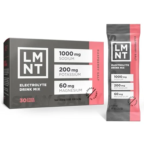 1. LMNT Electrolyte Drink Mix (Original Salt) Singles