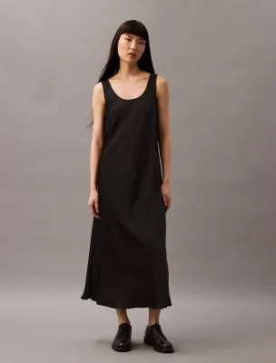 2. Calvin Klein Bias-Cut Satin Slip Dress