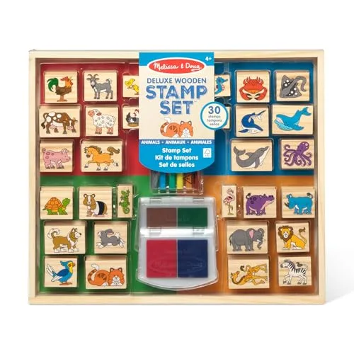 5. Melissa & Doug Deluxe Magnetic Wooden Stamp Set