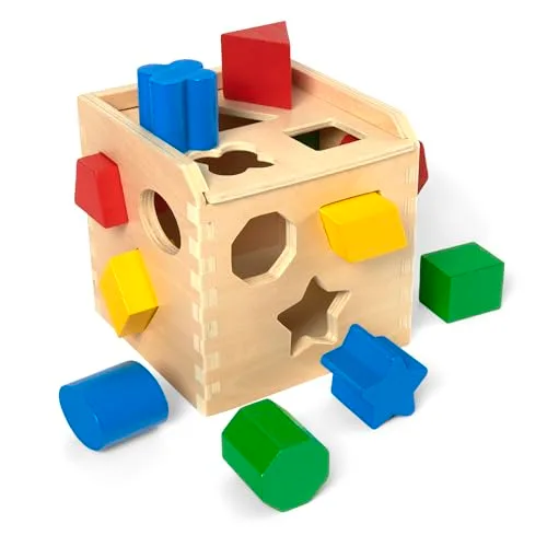 2. Melissa & Doug Wooden Shape Sorting Cube