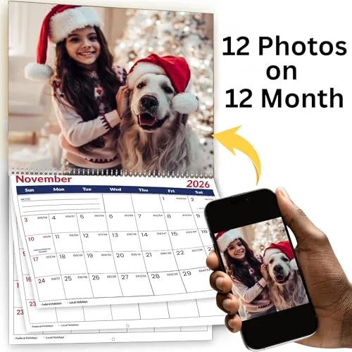 4. Shutterfly Personalized Photo Calendar (Wall)