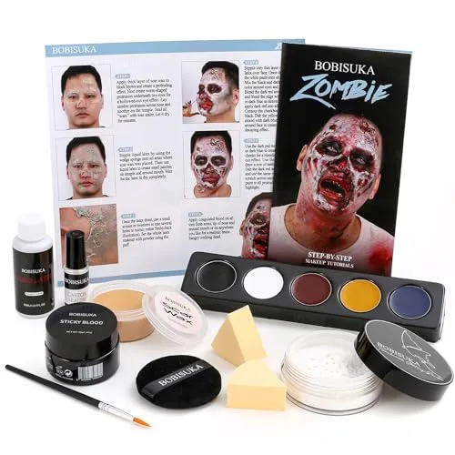 10. Amazon Prime DIY Zombie Makeup Kit with Teeth & Contact Lenses (starter set)