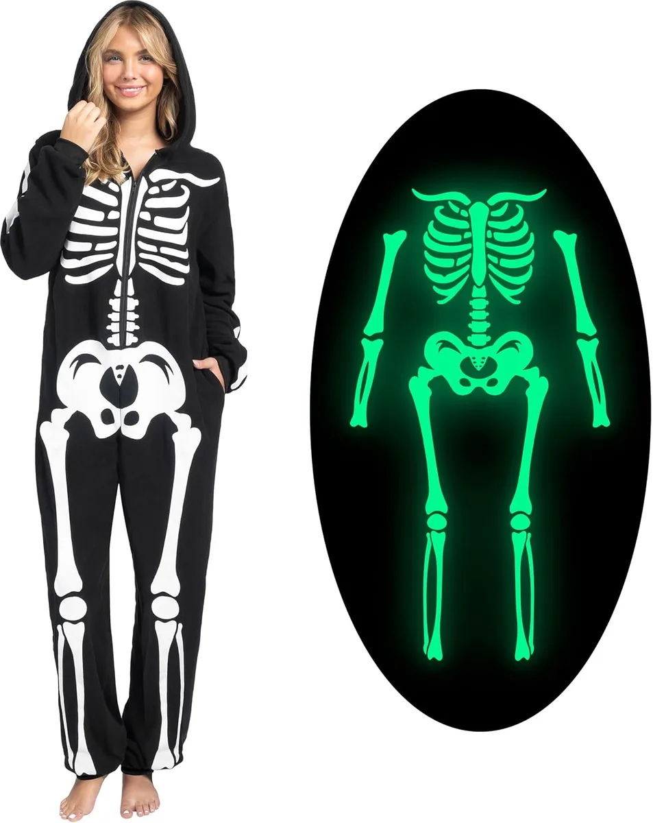 Spooktacular Glow-in-the-Dark Skeleton Jumpsuit