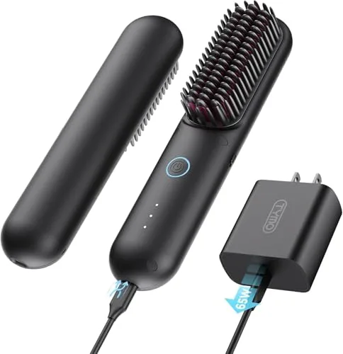18. TYMO PORTABLE Hair Straightener Brush