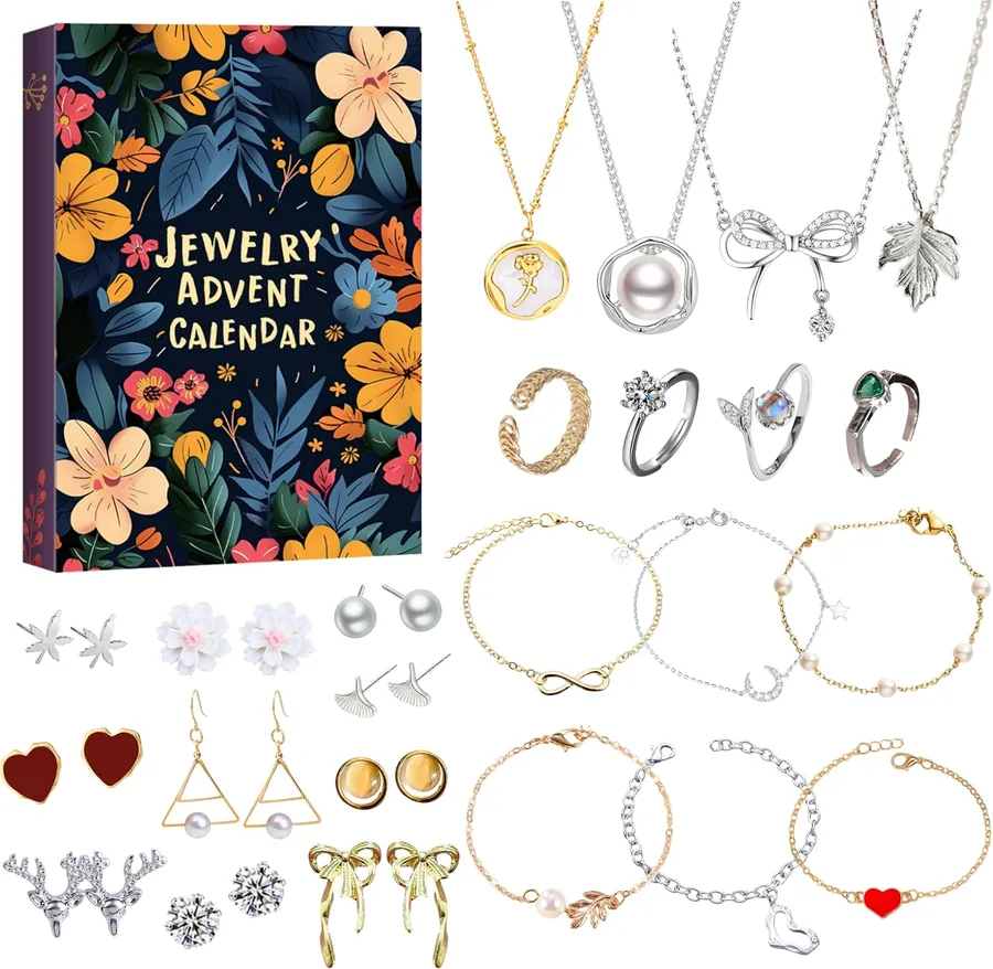 puplat 24-Piece Jewelry Advent Calendar