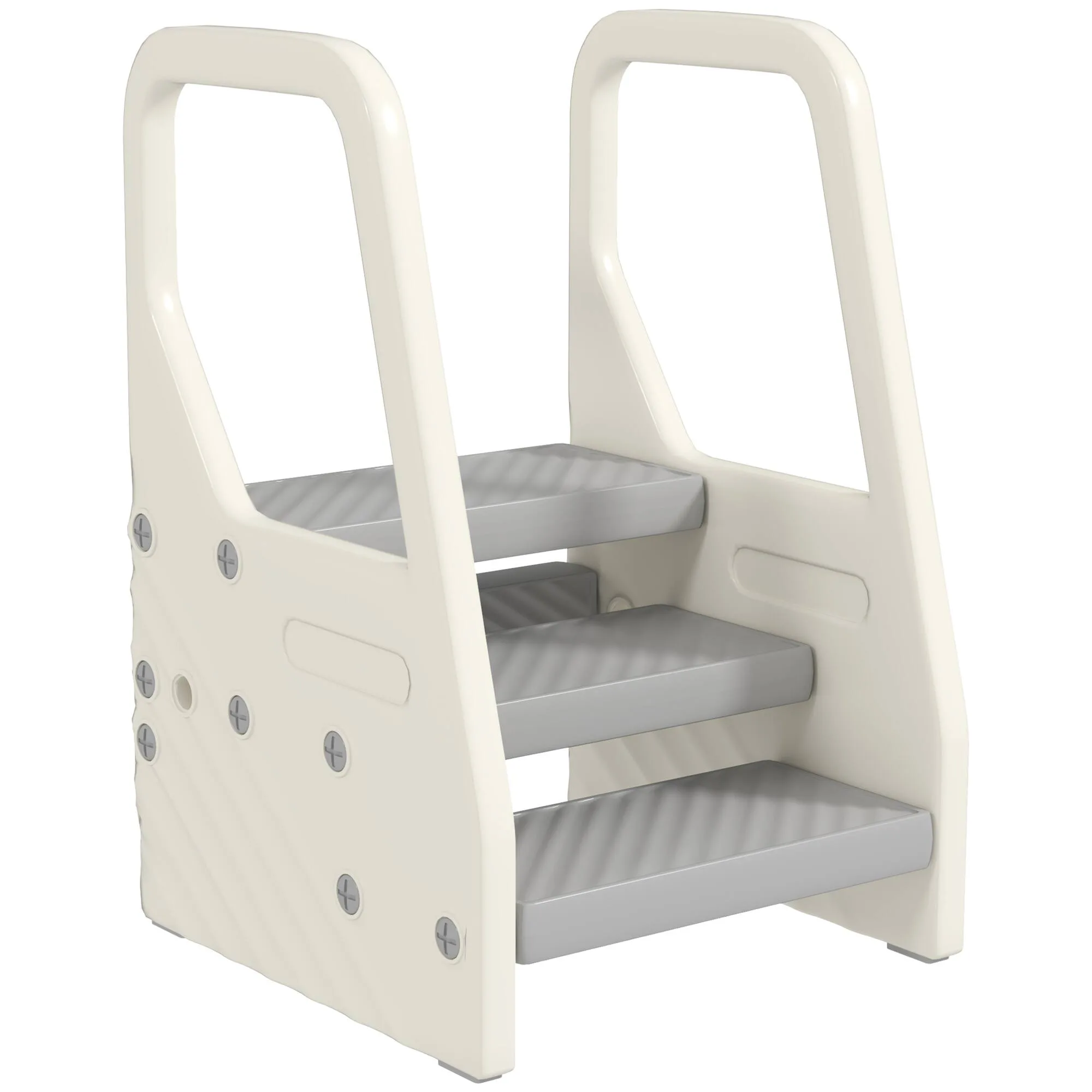 4. Qaba Folding Toddler Tower with Support Handles