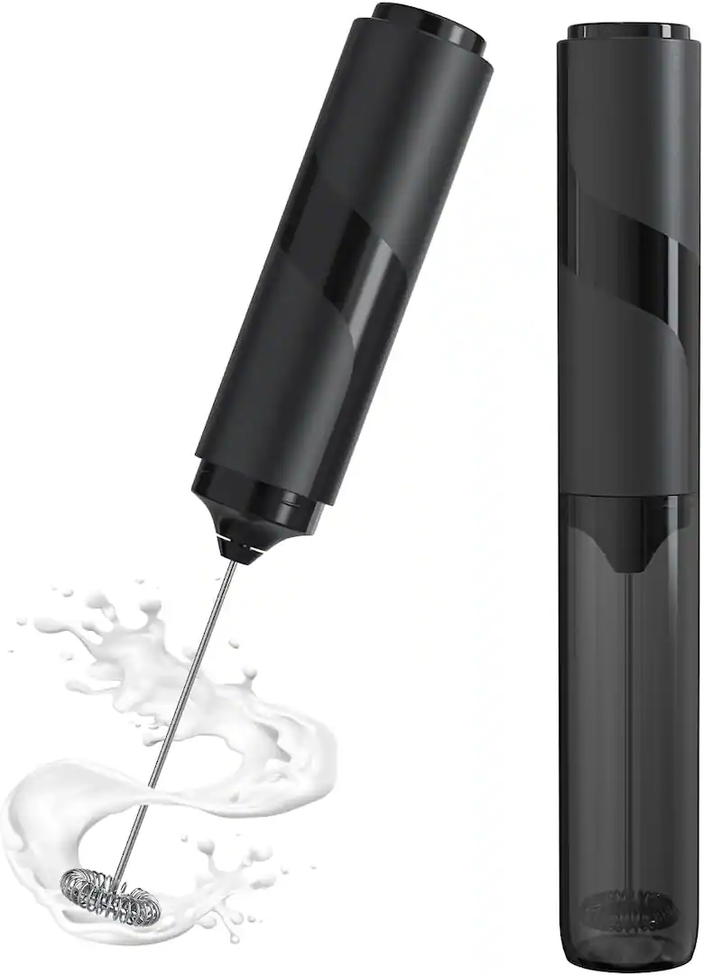 19. Handheld Electric Milk Frother with Storage Stand