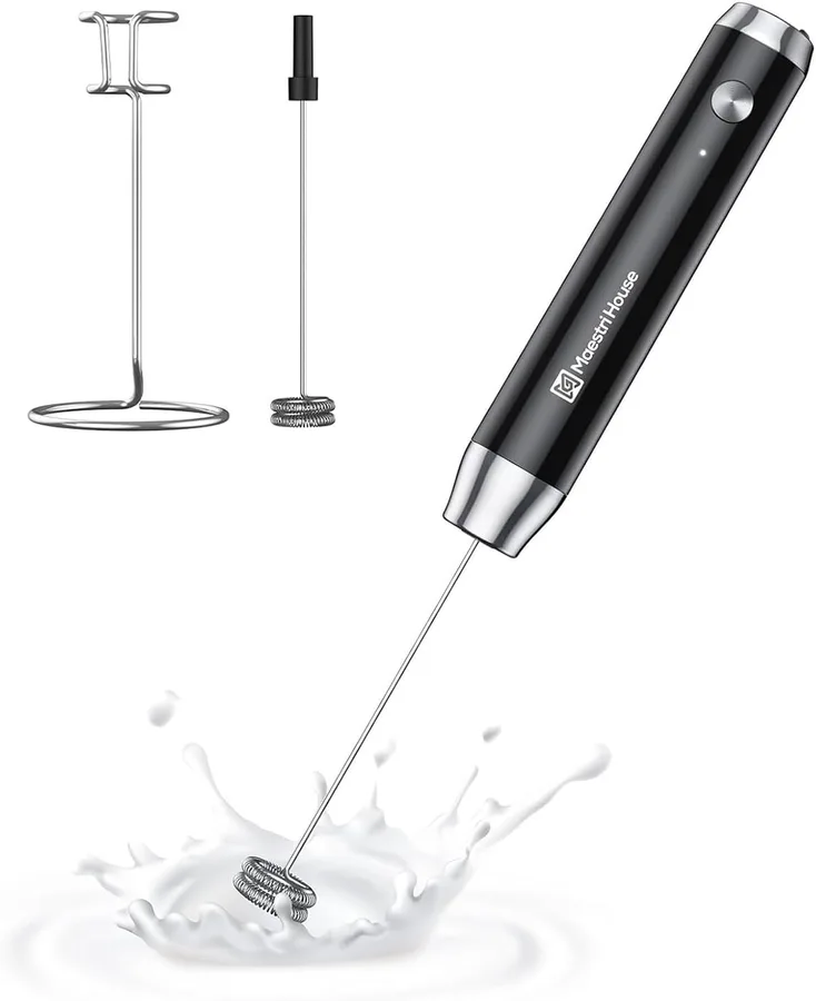 18. Maestri House LunaFro Rechargeable Milk Frother with Stand