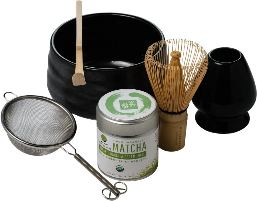 3. Matcha Kari Complete Matcha Whisk Set with Ceremonial Matcha