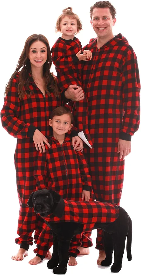 16. #followme Matching Family and Dog Buffalo Plaid Onesie