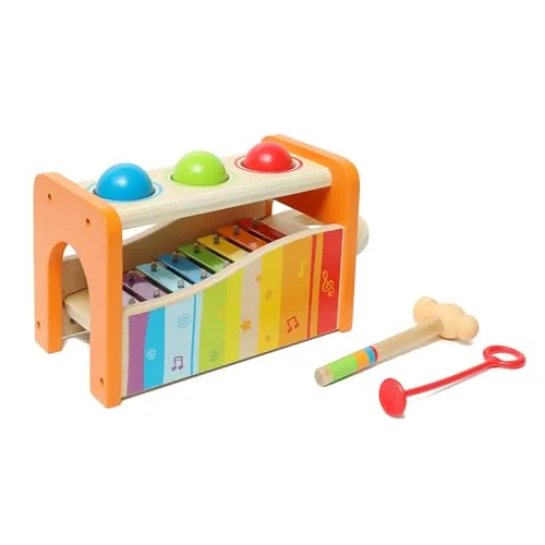 12. Hape Pound & Tap Bench with Slide Out Xylophone