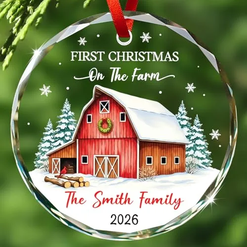 13. Pottery Barn Kids Personalized Ceramic Disc Ornament