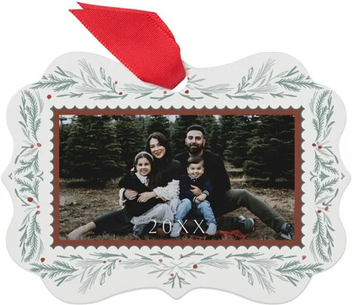 6. Shutterfly Personalized Metal Photo Ornament — Scalloped Silver